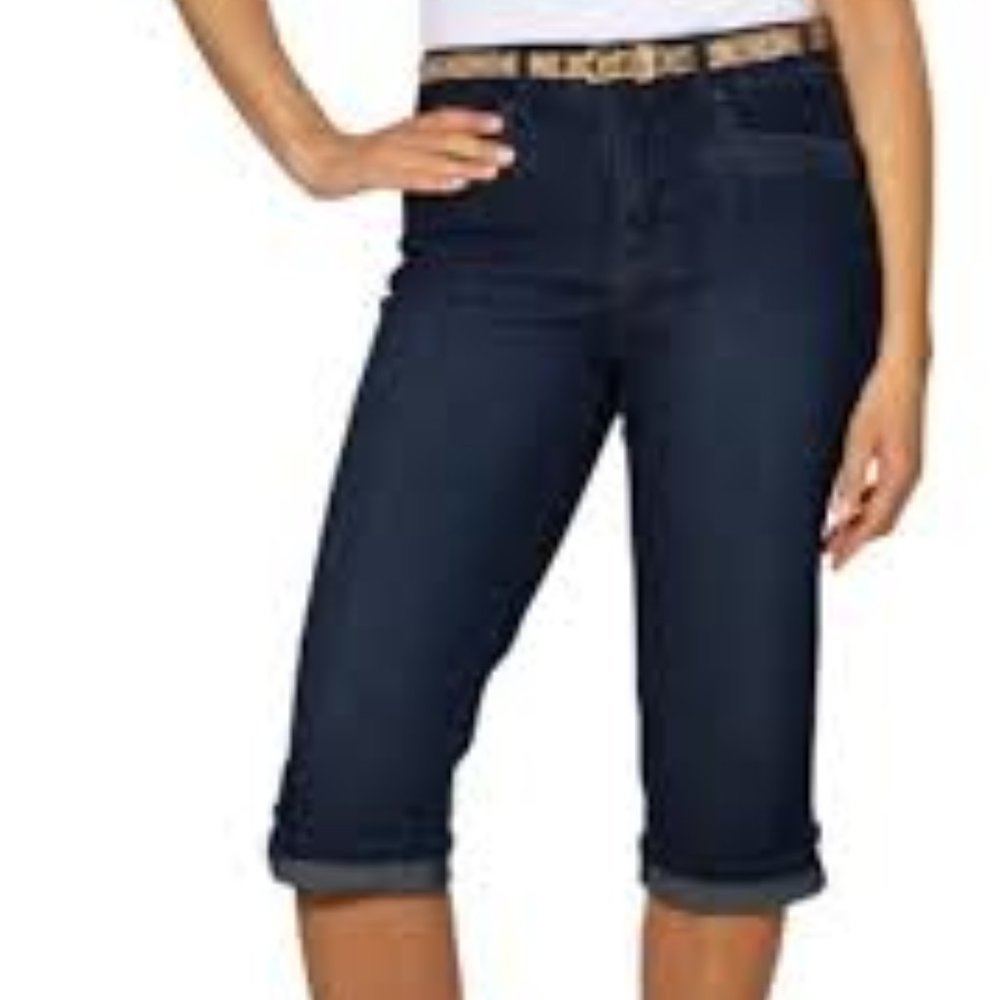 Gloria Vanderbilt Marnie Belted Skimmer Capri Pant